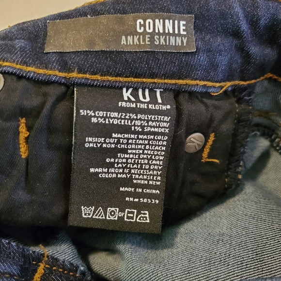 KUT FROM THE KLOTH | CONNIE ANKLE STEP HEM DARK WASH DENIM BLUE SKINNY JEANS 00 - Picture 13 of 17